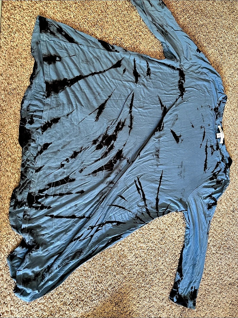 Tie Dye Tee Blue & Black Tunic